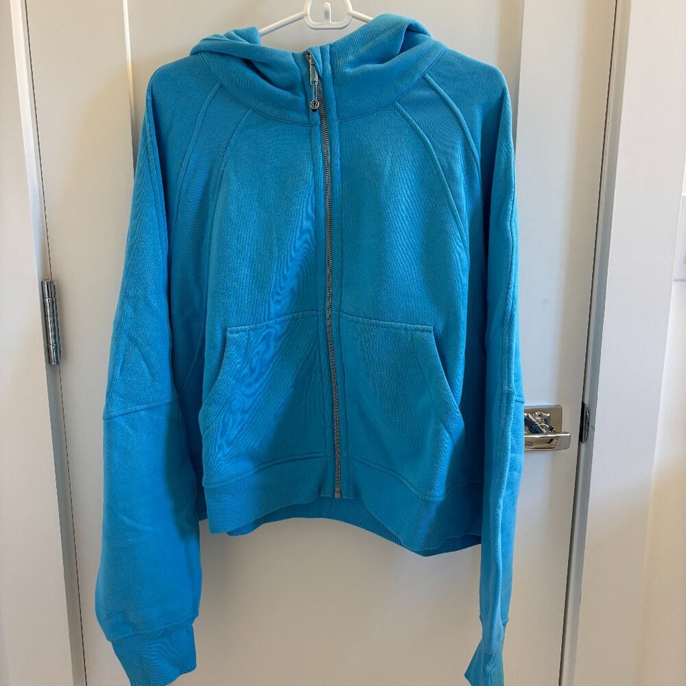 LULULEMON poolside blue zip scuba hoodie size XL/XXL